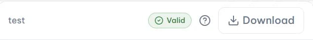 OneCraft project header showing a valid bundle status and download action